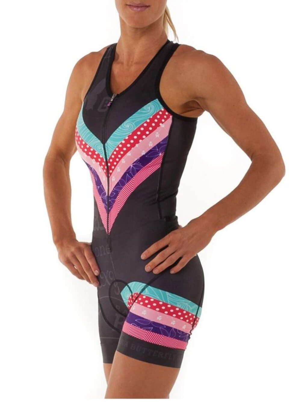 Betty Designs Sleeveless Triathlon Race Suit in World Champ Colorway